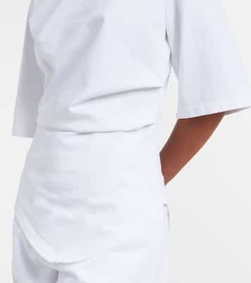Gathered cotton jersey T-shirt | Róhe
