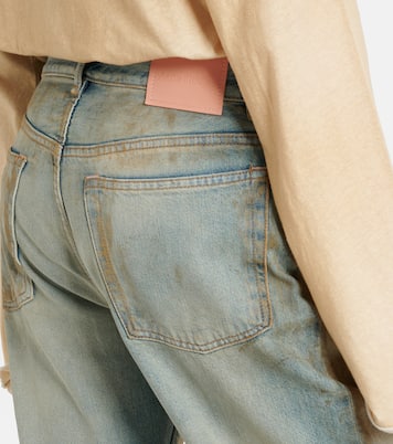 Jeans 2021F distressed a gamba larga a vita media | Acne Studios