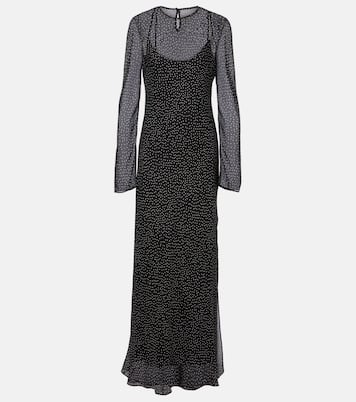 Polka-dot silk maxi dress | SIR