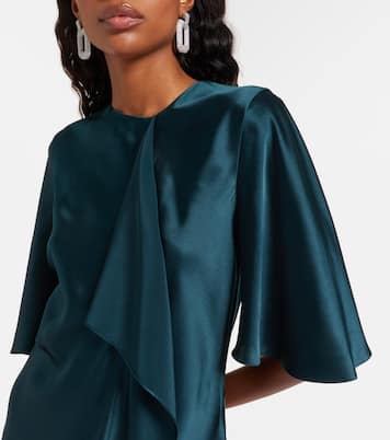 Naiara draped silk satin top | Roksanda