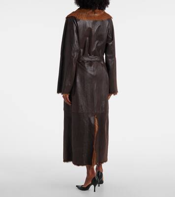 Manteau en cuir et shearling | Magda Butrym