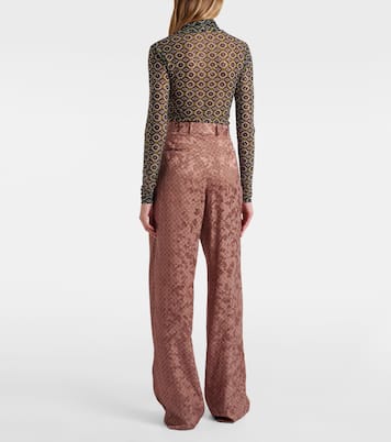 Belted printed wide-leg pants | Dries Van Noten