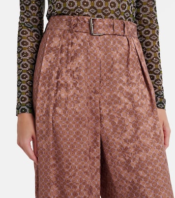 Belted printed wide-leg pants | Dries Van Noten