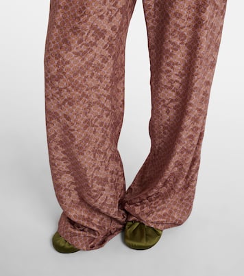 Belted printed wide-leg pants | Dries Van Noten