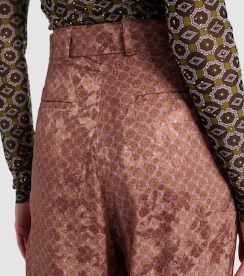 Belted printed wide-leg pants | Dries Van Noten