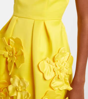 Vestido corto Piper con aplique floral | Leo Lin