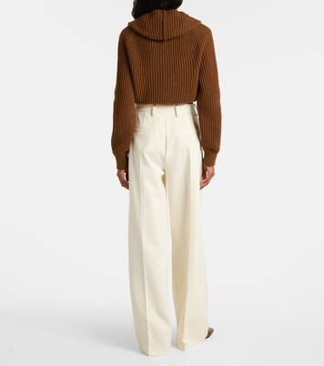Molo pleated wool and cotton-blend pants | Max Mara