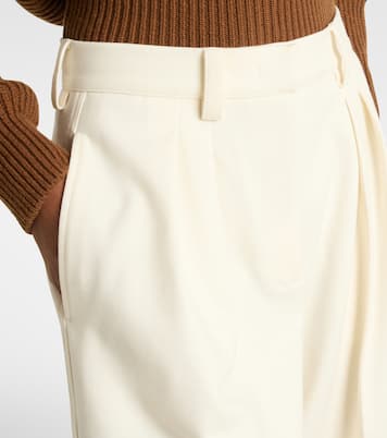 Molo pleated wool and cotton-blend pants | Max Mara
