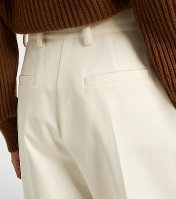 Molo pleated wool and cotton-blend pants | Max Mara