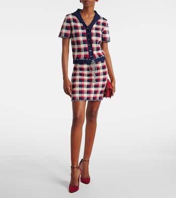 Checked cotton cardigan  | Valentino
