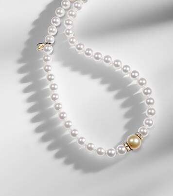 Collier en or 18 ct, perles et diamants | Mikimoto