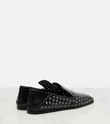 Eliot embellished leather slip-on shoes | Jimmy Choo