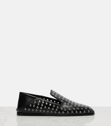 Eliot embellished leather slip-on shoes | Jimmy Choo