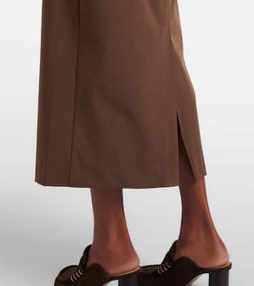 Layered wool-blend midi dress | Staud