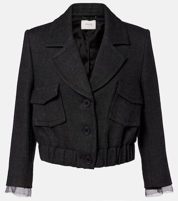 Layered Coolness organza-trimmed cropped jacket | Dorothee Schumacher