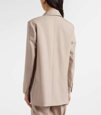 Double-breasted wool, mohair, and silk blazer | Max Mara