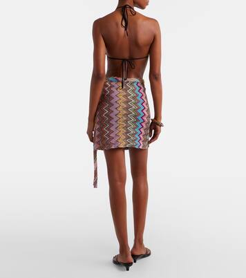 Zigzag lamé wrap skirt | Missoni