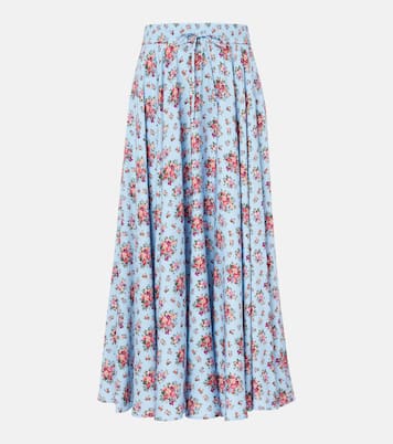 Floral silk-blend midi skirt | Dolce&Gabbana
