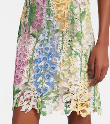 Floral lace minidress | Oscar de la Renta