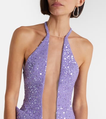 Draped sequined minidress | David Koma