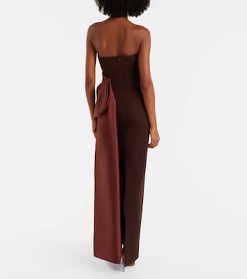 Crêpe and taffeta bustier gown | Roland Mouret