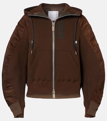 Sweat à capuche en coton mélangé | Sacai