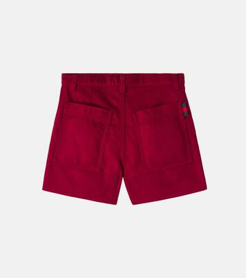 Web Stripe cotton canvas shorts | Gucci Kids