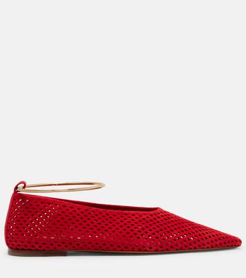 Perforated suede ballet flats | Jil Sander