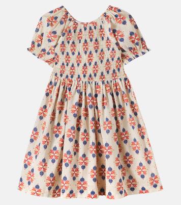 Kaia printed shirred cotton dress | Bebe Organic