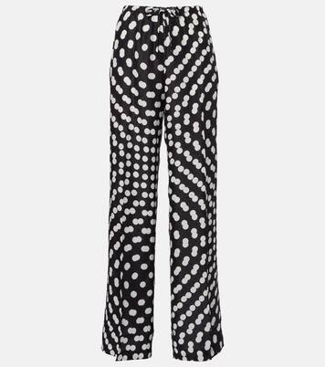 Polka-dot silk wide-leg pants | Dries Van Noten