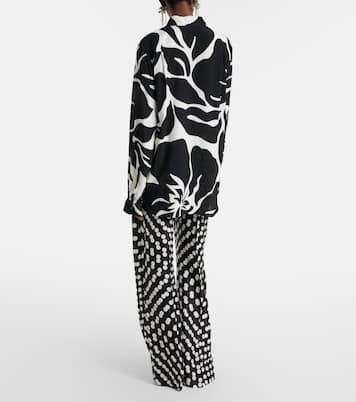 Polka-dot silk wide-leg pants | Dries Van Noten