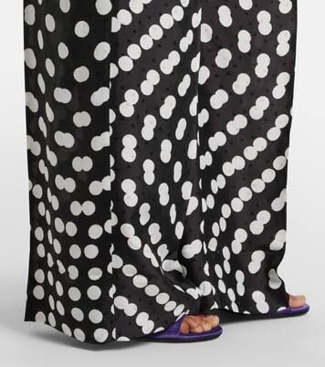 Polka-dot silk wide-leg pants | Dries Van Noten