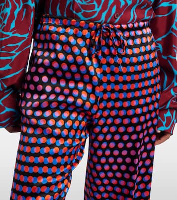 폴카 도트 실크 와이드 팬츠 | Dries Van Noten