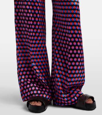 폴카 도트 실크 와이드 팬츠 | Dries Van Noten