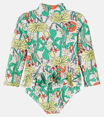 Baby Color Herbalist ruffled swimsuit | Bobo Choses