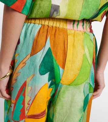 x Mokshini linen wide-leg pants | Alémais