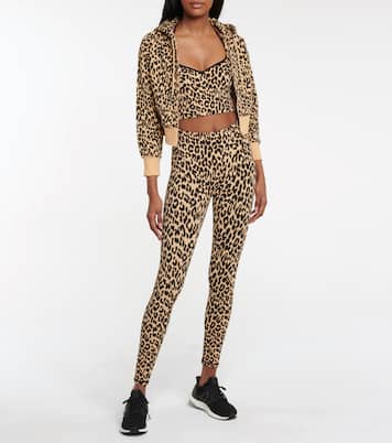 Sweetheart leopard-print crop top | Adam Selman Sport