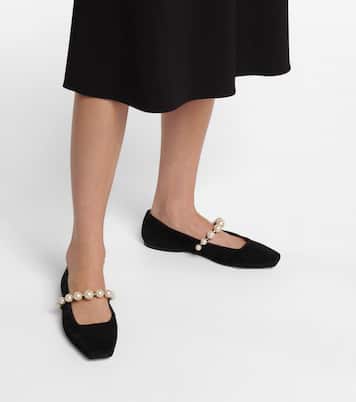 Ade embellished suede ballet flats | Jimmy Choo