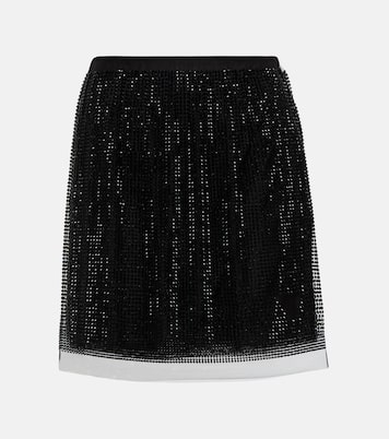 Mini-jupe à cristaux | Prada