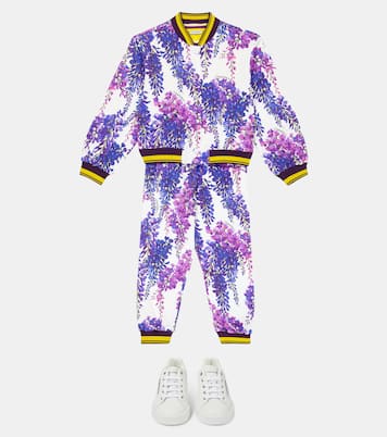 Pantaloni sportivi in cotone con stampa | Dolce&Gabbana Kids