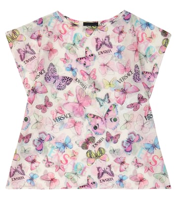 Kleid aus Baumwolle und Seide | Versace Kids