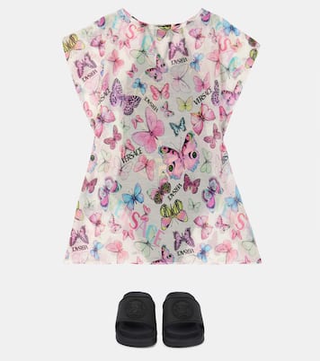 Kleid aus Baumwolle und Seide | Versace Kids