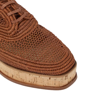x Clergerie Harold woven raffia platform Derby shoes | Gabriela Hearst