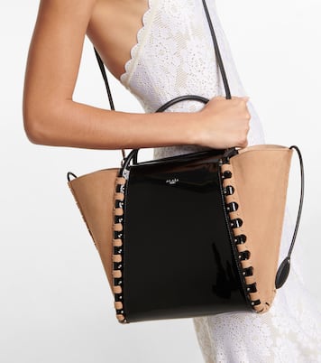 Borsa Hinge Medium in suede e pelle | Alaïa