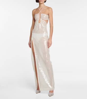 Bridal sequined tulle gown | Nensi Dojaka