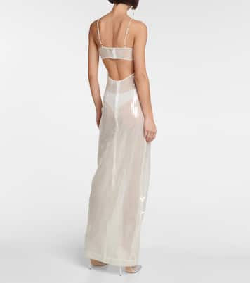 Bridal sequined tulle gown | Nensi Dojaka