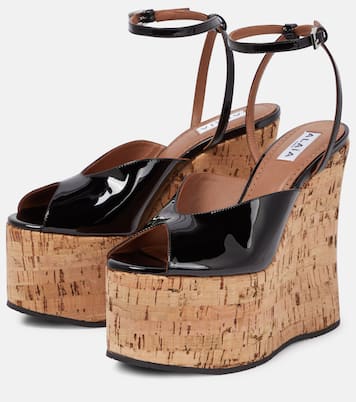Sandali in vernice con zeppa | Alaïa