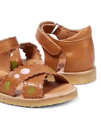 Sandali in pelle con ricamo | Petit Nord