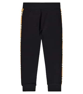 Burberry Check-trim cotton sweatpants | Burberry Kids