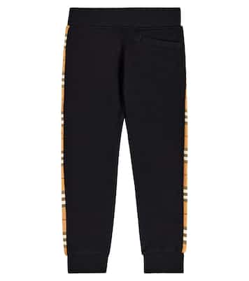 Burberry Check-trim cotton sweatpants | Burberry Kids